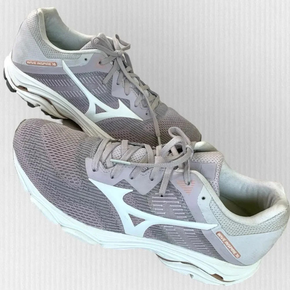 Mizuno Wave Inspire 16 Running Sneakers Athletic Shoes Womens 10.5 Pink Gray - Picture 2 of 15
